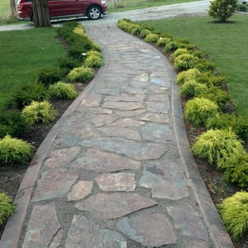 Residential Curbing Walkway